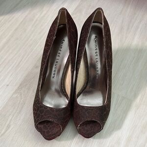 Chinese Laundry Dark Brown Peep Toe Heels